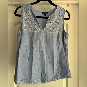 J.Crew Eyelet Chambray Blouse